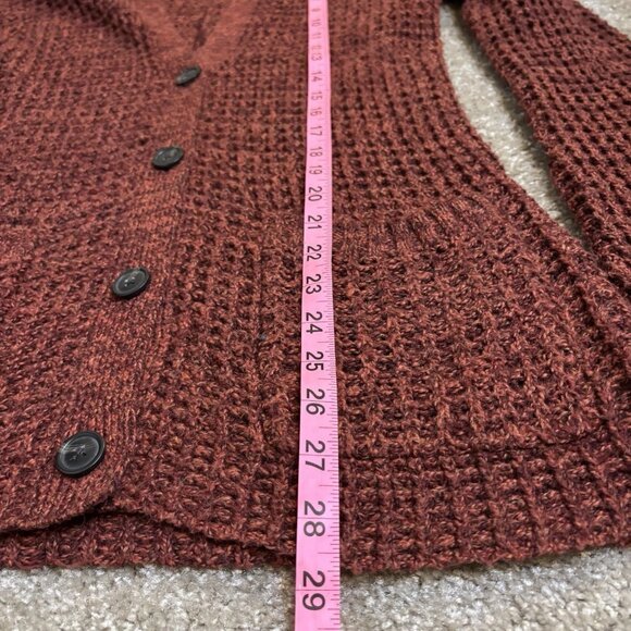 American Eagle Cozy Waffle-Knit Cardigan Sweater Rust Color Women's Size XS #236 - Picture 4 of 7